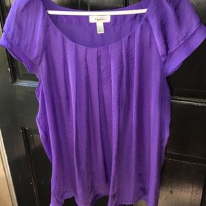🔥FINAL SALE🔥Sweet Purple Flutter Sleeve Blouse
